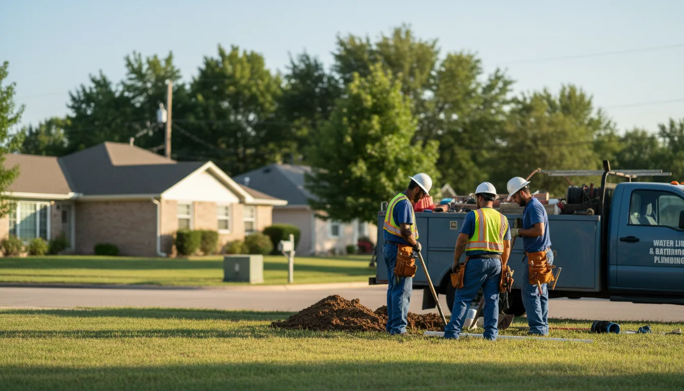 Residential water line and bathroom plumbing service in Willow, OK